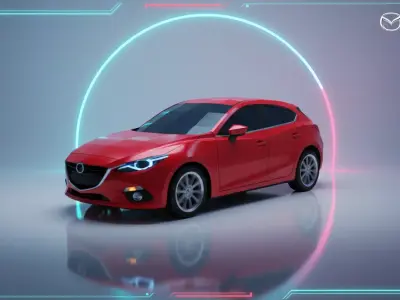 Mazda Hatchback Low Poly 3D Car Model Low-poly 3D model