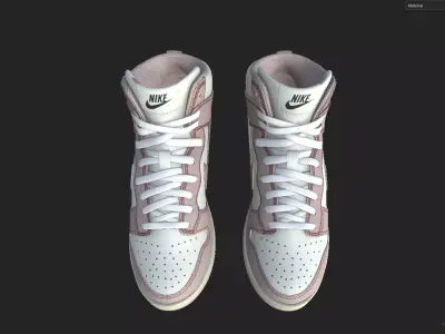Nike Shoes High Low-poly 3D model