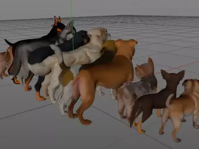 12 Realistic Dog PACK 3D Models Pack  Detailed Textures  3D model