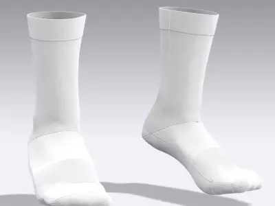 socks pair of 3D model