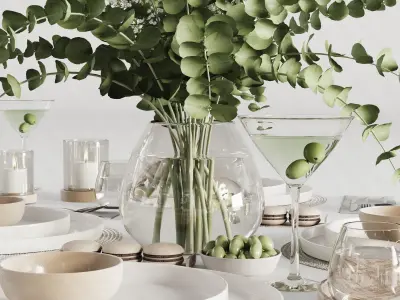 tableware set 25 3D model