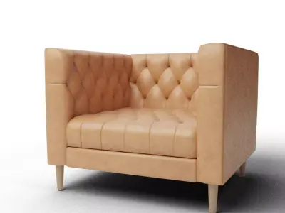 Modern Leather Armchair 3D model