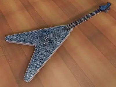Washburn V Rhinestone 3D model