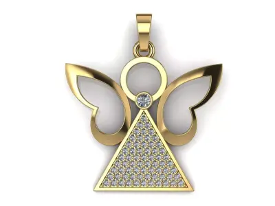 Angel pendant 3D print model