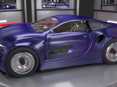 Concept Car 3D model by Round-Square - Rigged