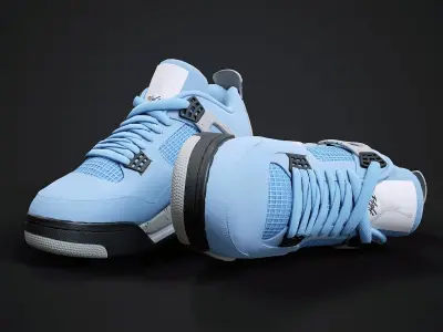 Air Jordan4-retro sneaker-v2 2 Low-poly 3D model