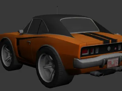 cartoon car vehicle 3d game ready model Low-poly 3D model-003 Low-poly 3D model