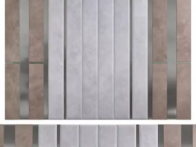 Wall panel 3D model 11