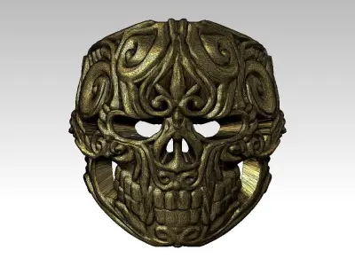 Heavy  Ring Boss Chief Skull  Jewel Man Woman 3D print model