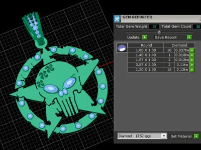 SKULL FACE BADGE PENDANT  3D print model