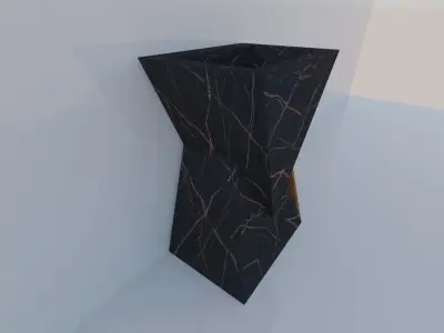 lavabo gold marble chair 3D model