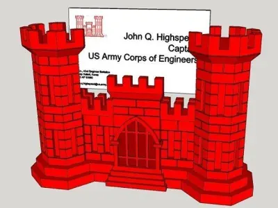 US Army Corps of Engineers Business Card Holder 3D print model