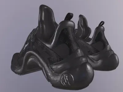 LOUIS VUITTON ARCLIGHT SHOES PBR Low-poly 3D model