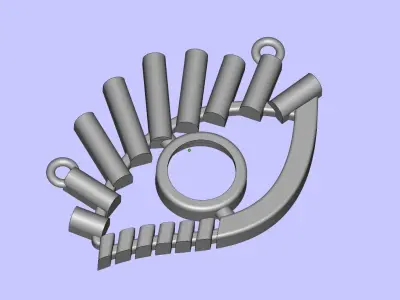 Eye pendant or necklace 3D print model