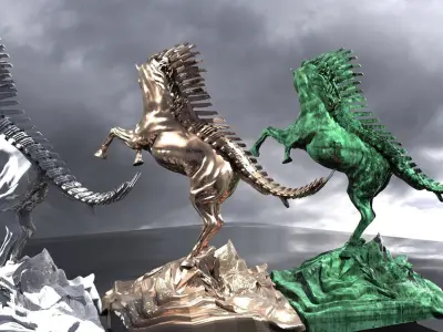 Cyborg Horse  3D model