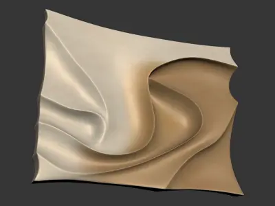 Brown 3D Visual Minimalist Wall Art 3D model