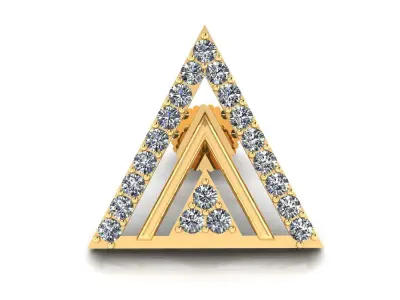 Stone earrings 3D print model