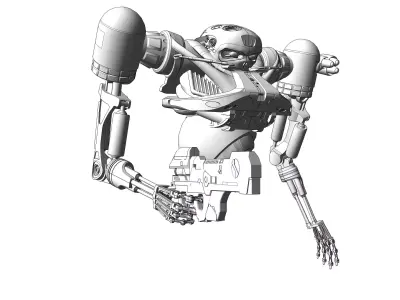 Terror -Bots 01 Free 3D model