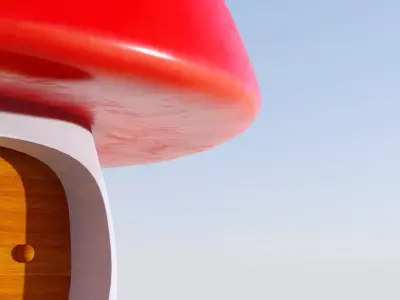 Mushroom house Low-poly 3D model