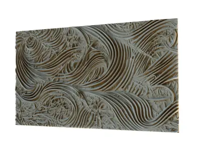 mural decor set wall panel 23 3D model