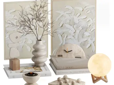 Decor Light Clock Modern set04 3D model