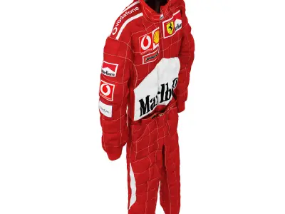 Schumacher racing suit 3D model