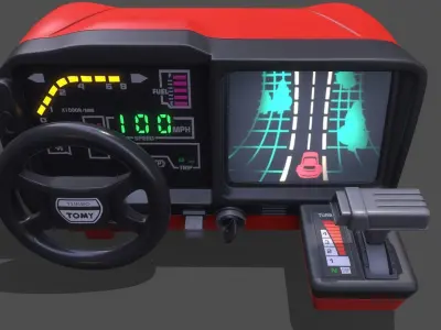 PBR Turbo Tomy Retro Toy  3D model