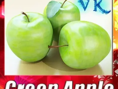 Green Apple High Detailed 3D model