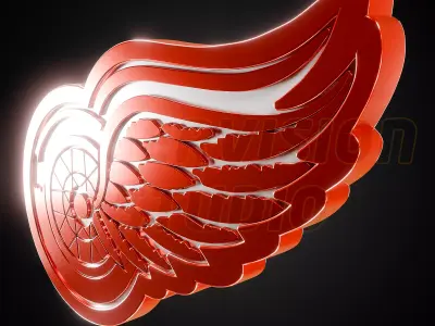 Detroit Red Wings logo - Cinematic - 3D print 3D model