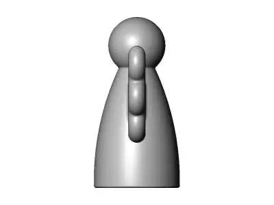 Guardian angel winged peg doll decor sculpture 3D print model