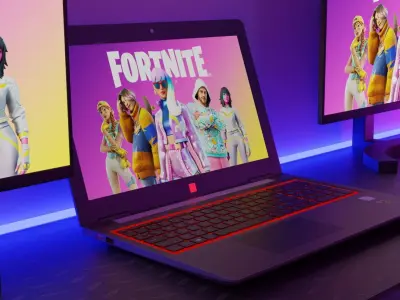 Gaming Bedroom Setup 3D model