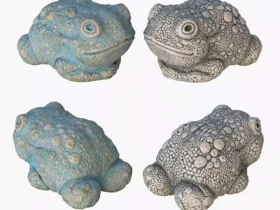 Frog sculpture 3D model