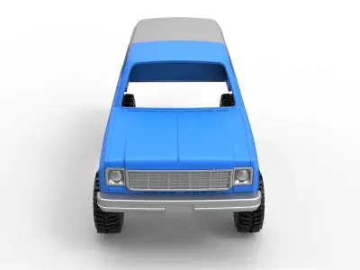 Shell and wheels 1978 Chevrolet Blazer K5 Scale 1 to 25 3D print model