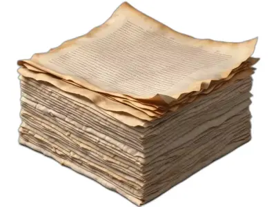 Vintage Stacked Old Papers Low-poly 3D model