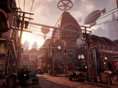 SteamPunk  Victorian Environment Megapack Low-poly 3D model