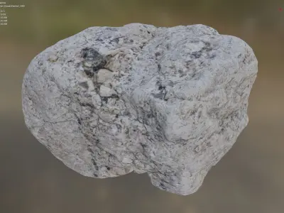 Smooth Granite2 - 8K Textures - 6 Resolutions  Low-poly 3D model
