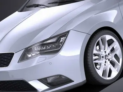Seat Leon 2016 VRAY  3D model