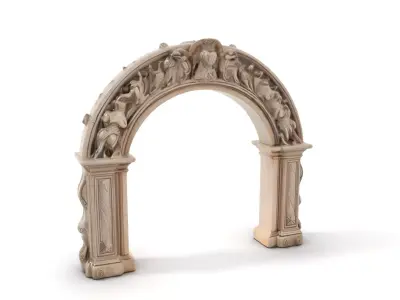 Ornate Classical Arch model pack Low-poly 3D model