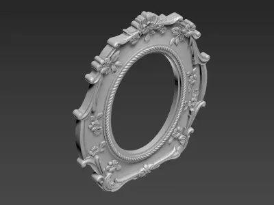 Decorative Mirror and Picture Frame Carving 3D BasRelief Model 3D model
