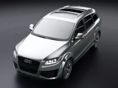 Audi Q7 2010 Low-poly 3D model
