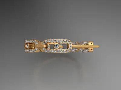 Messika Move Link SM Hoop Earrings 3D Printable Brand 3D print model