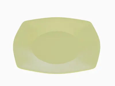 Disposable Plastic Plate A 04 Low-poly 3D model