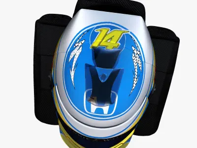 Alonso helmet 2017 Low-poly 3D model