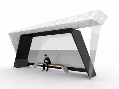 BUS STATION 8 3D model