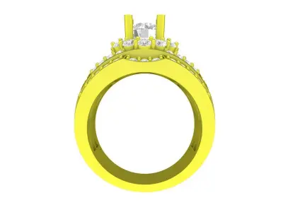 A7690 Luxury Korean Style Diamond Men Ring 3D Print 3D print model