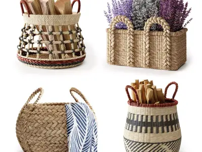 Baskets Set 07 3D model
