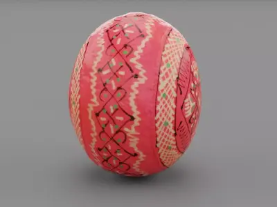 Easter egg 03 Low-poly 3D model