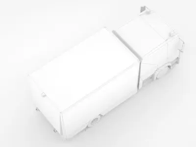Generic European Ambulance truck Low-poly 3D model
