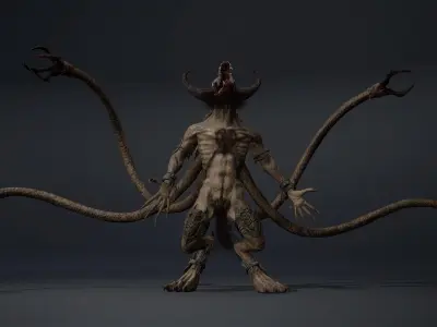 Bloodclaw Furry Low-poly 3D model