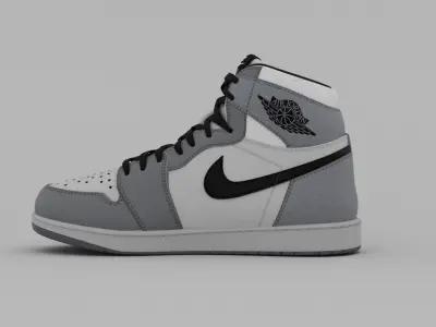 AirJordan 1 Retro HighOG Color Gray  Low-poly 3D model